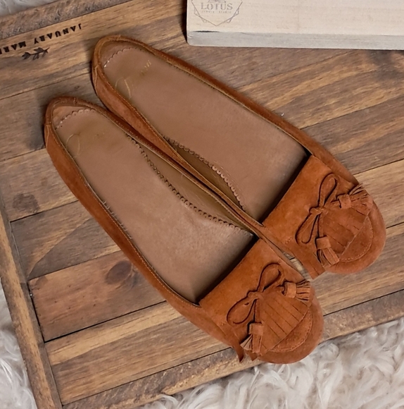 Women's Delman Suede Loafer Flats Size 6 - Picture 8 of 9